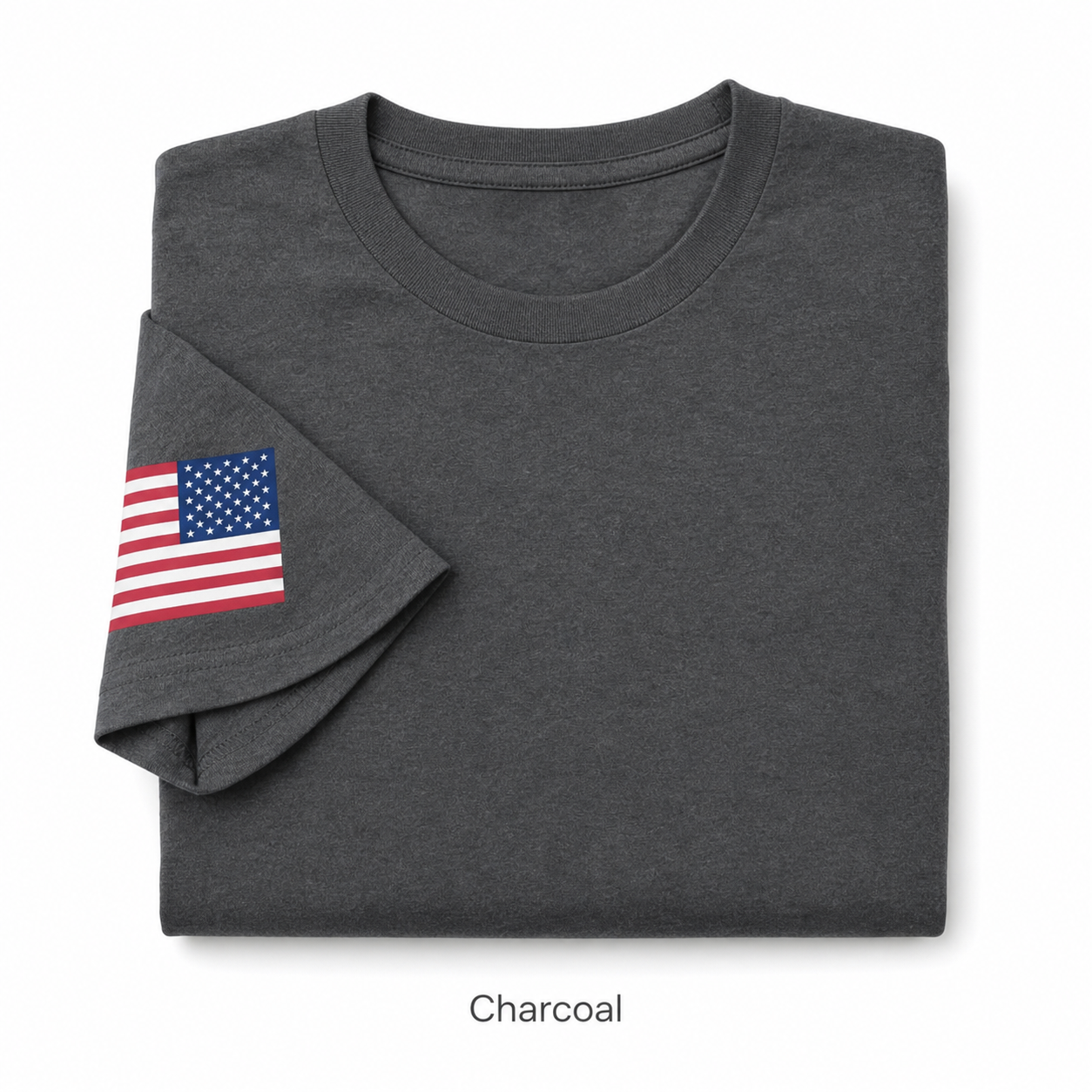 Charcoal flag sleeve work shirt SKU image