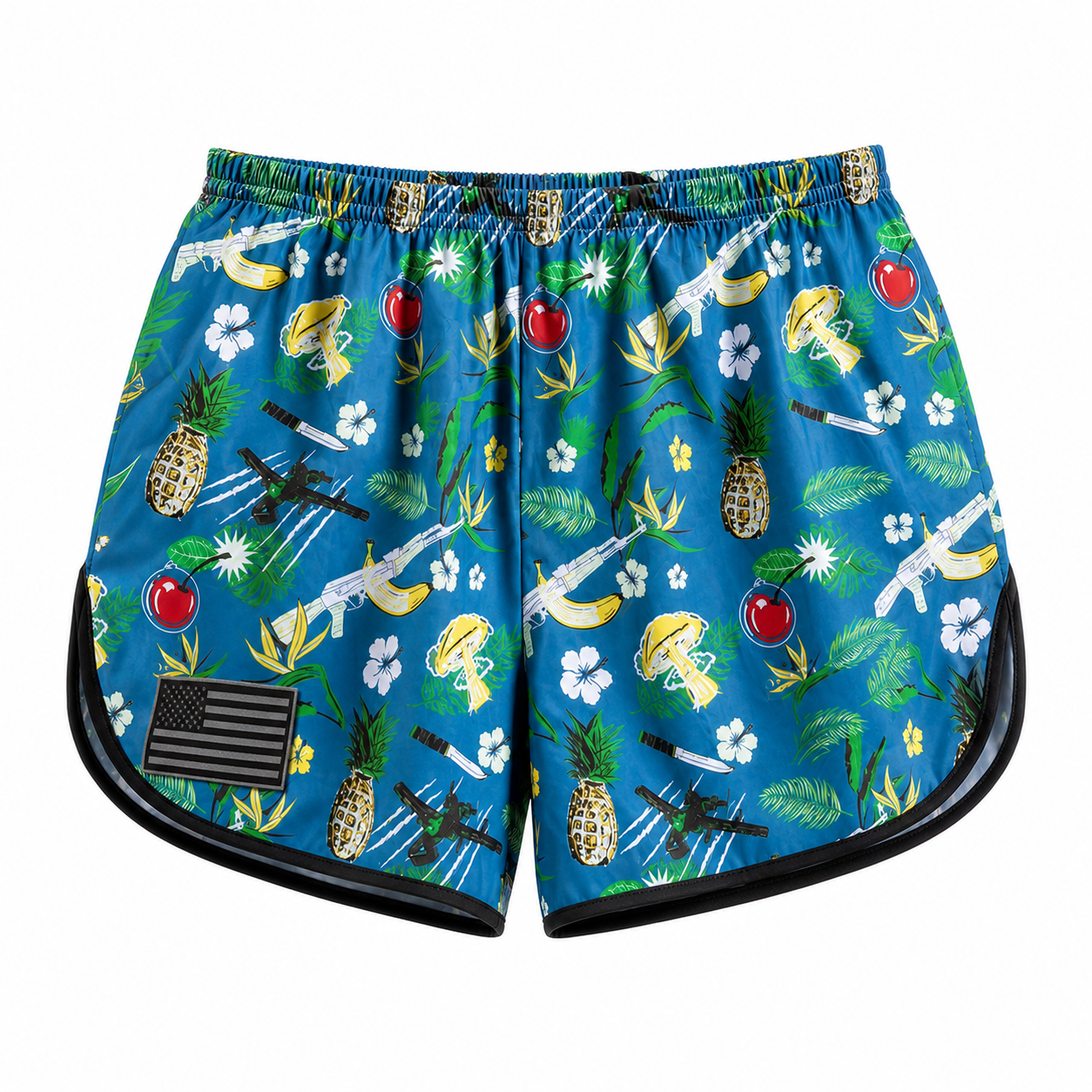 Tropical Freedom Blue running shorts SKU image