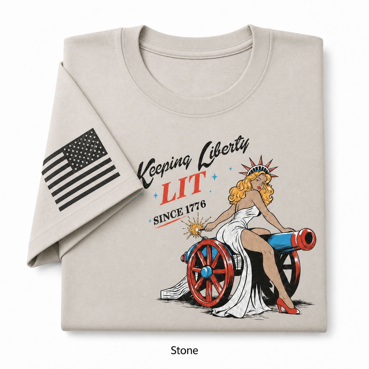 Stone liberty graphic tee SKU image