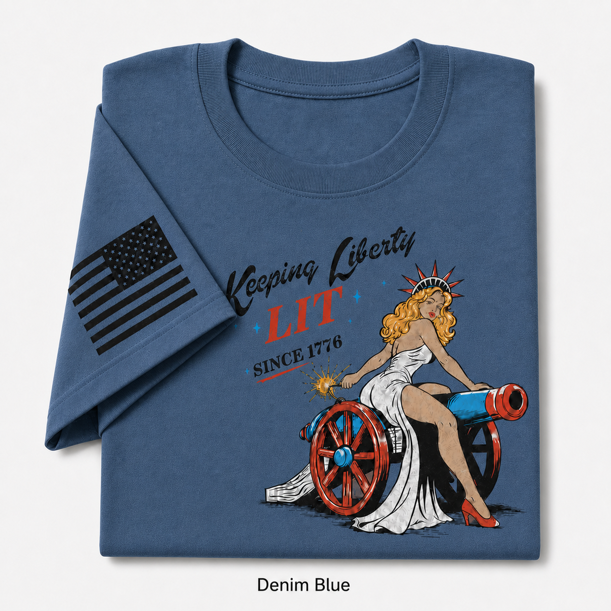 Denim Blue liberty graphic tee SKU image