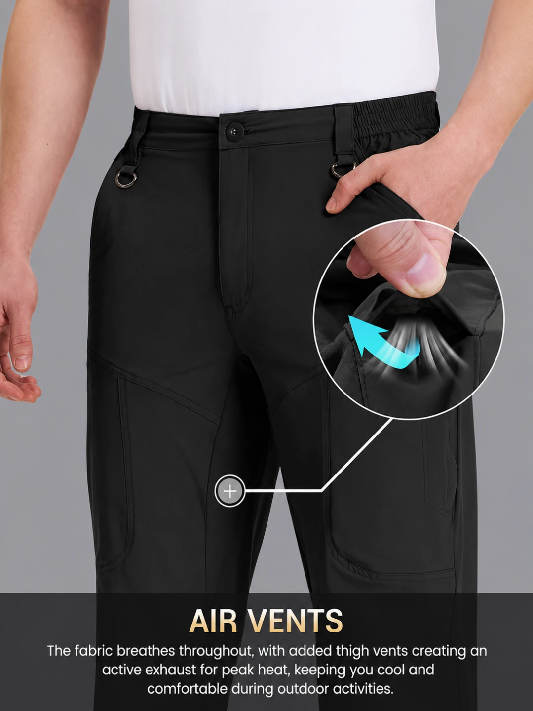 Supplemental hiking cargo pants air vents reference