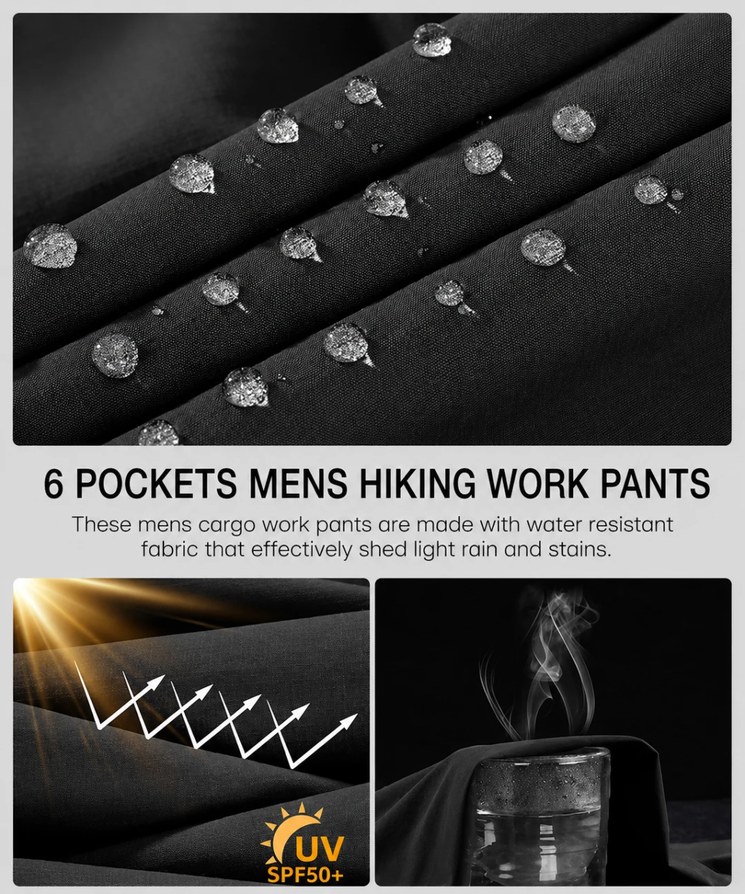 Supplemental hiking cargo pants fabric reference