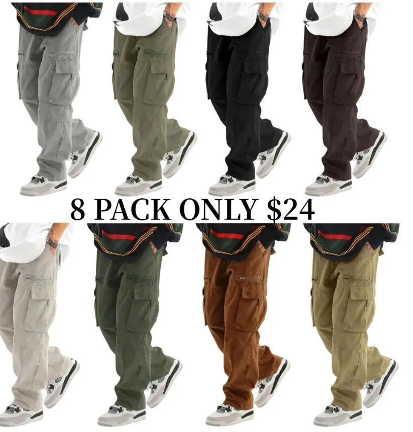 Supplemental loose cargo pants eight-color reference image