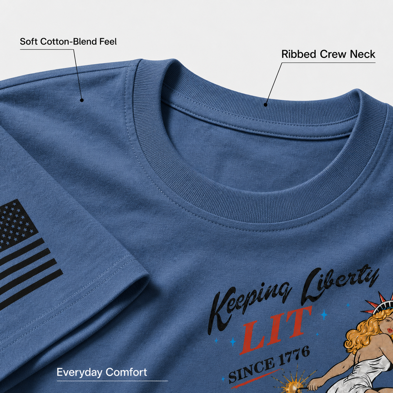 Soft cotton-blend fabric detail image