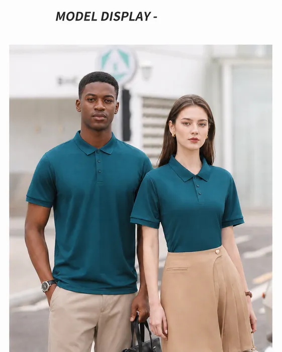 Men’s Ice Silk Polo Shirt – Breathable Quick-Dry Stretch Short Sleeve Polo