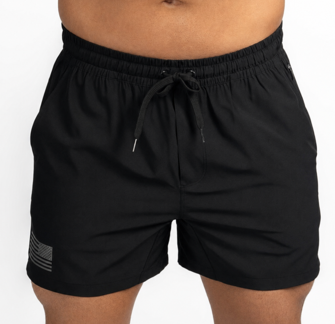 Men's tactical athletic shorts detail