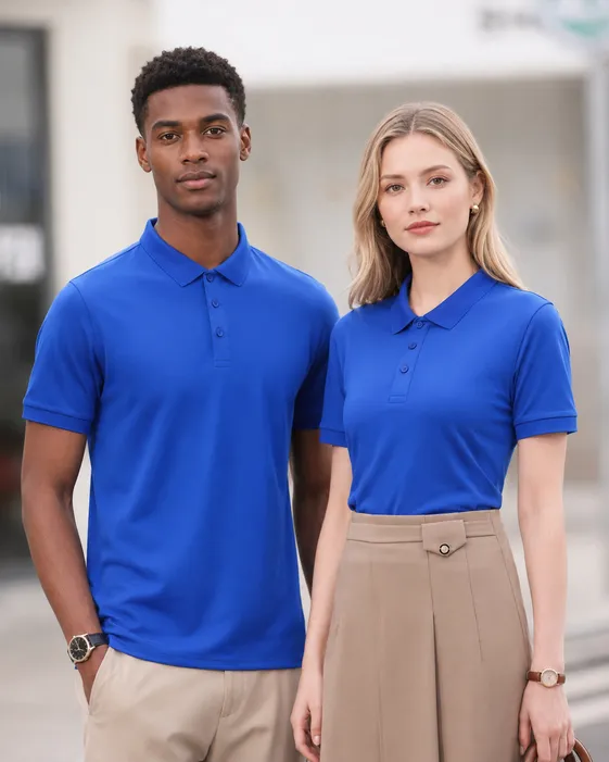 Men’s Ice Silk Polo Shirt – Breathable Quick-Dry Stretch Short Sleeve Polo