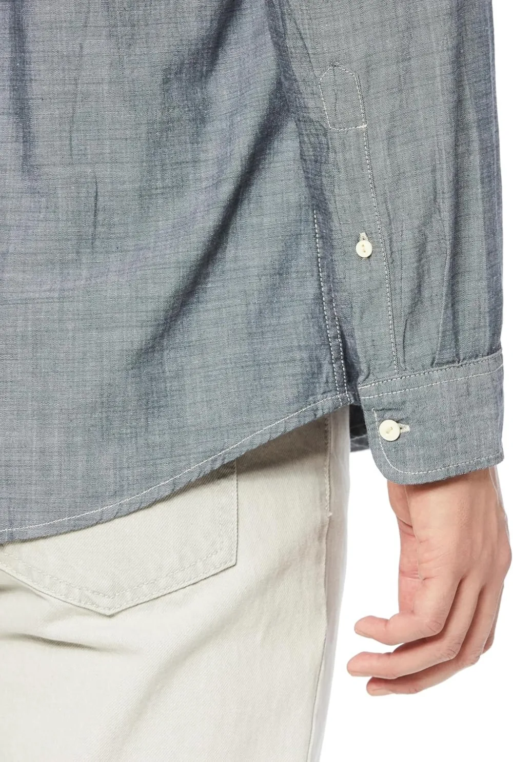 Men's Regular-Fit Long-Sleeve Chambray Shirt