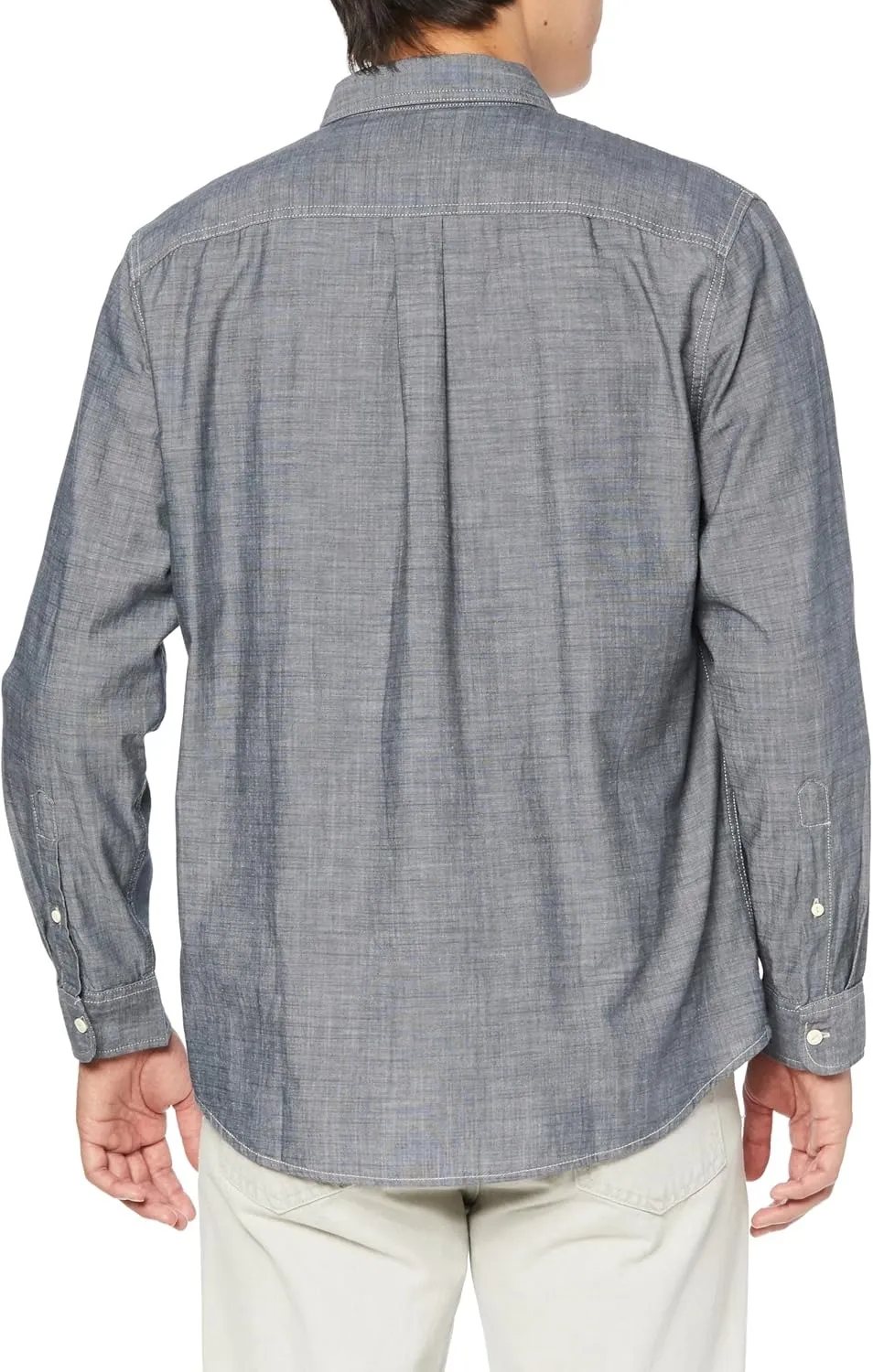 Men's Regular-Fit Long-Sleeve Chambray Shirt