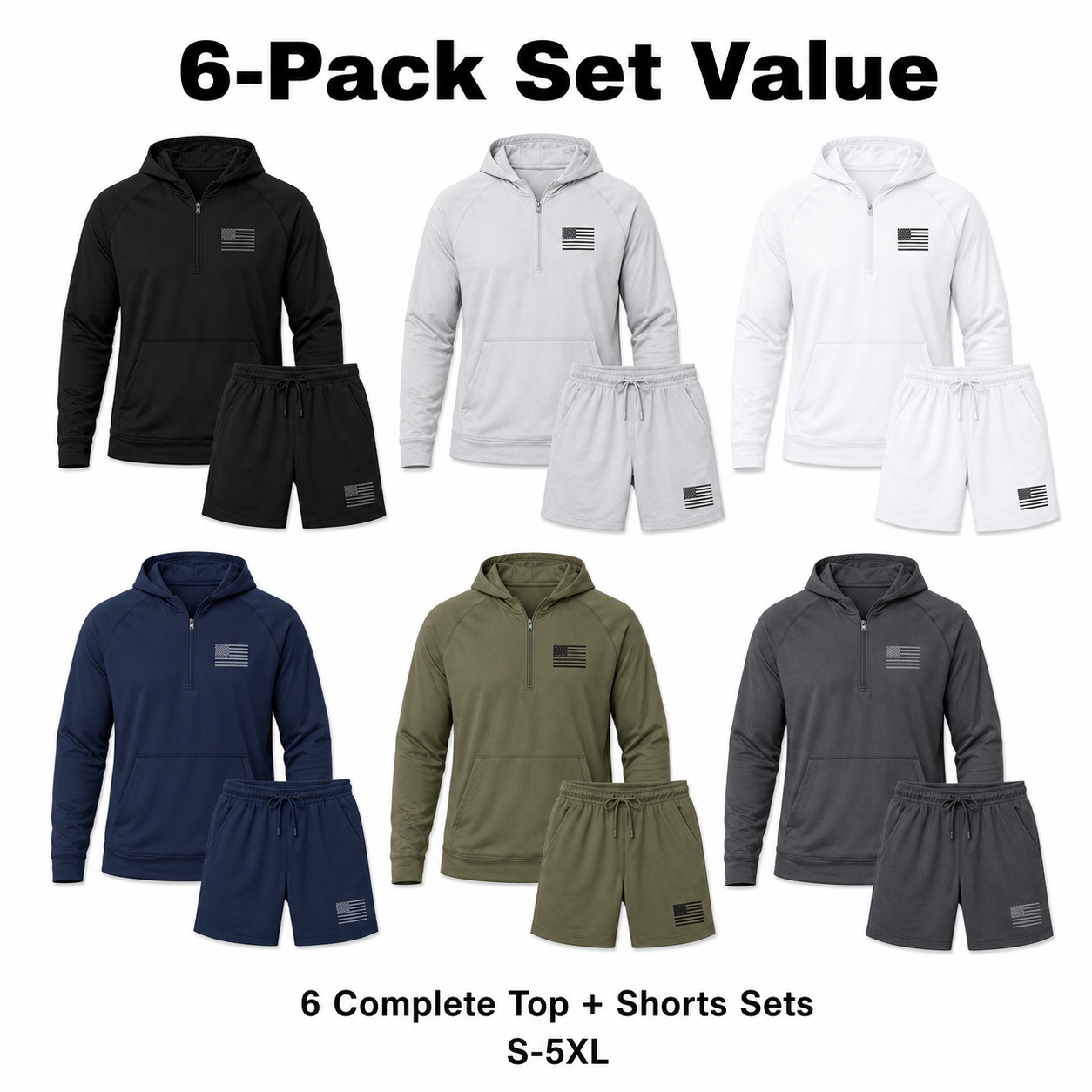 6-Pack complete top and shorts set value detail image