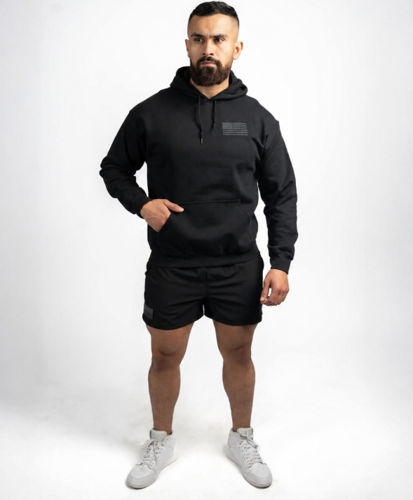 Men's tactical athletic shorts detail