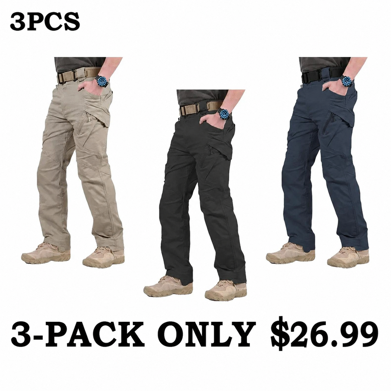 Men's Multi-Pocket Lightweight Casual Work Pants