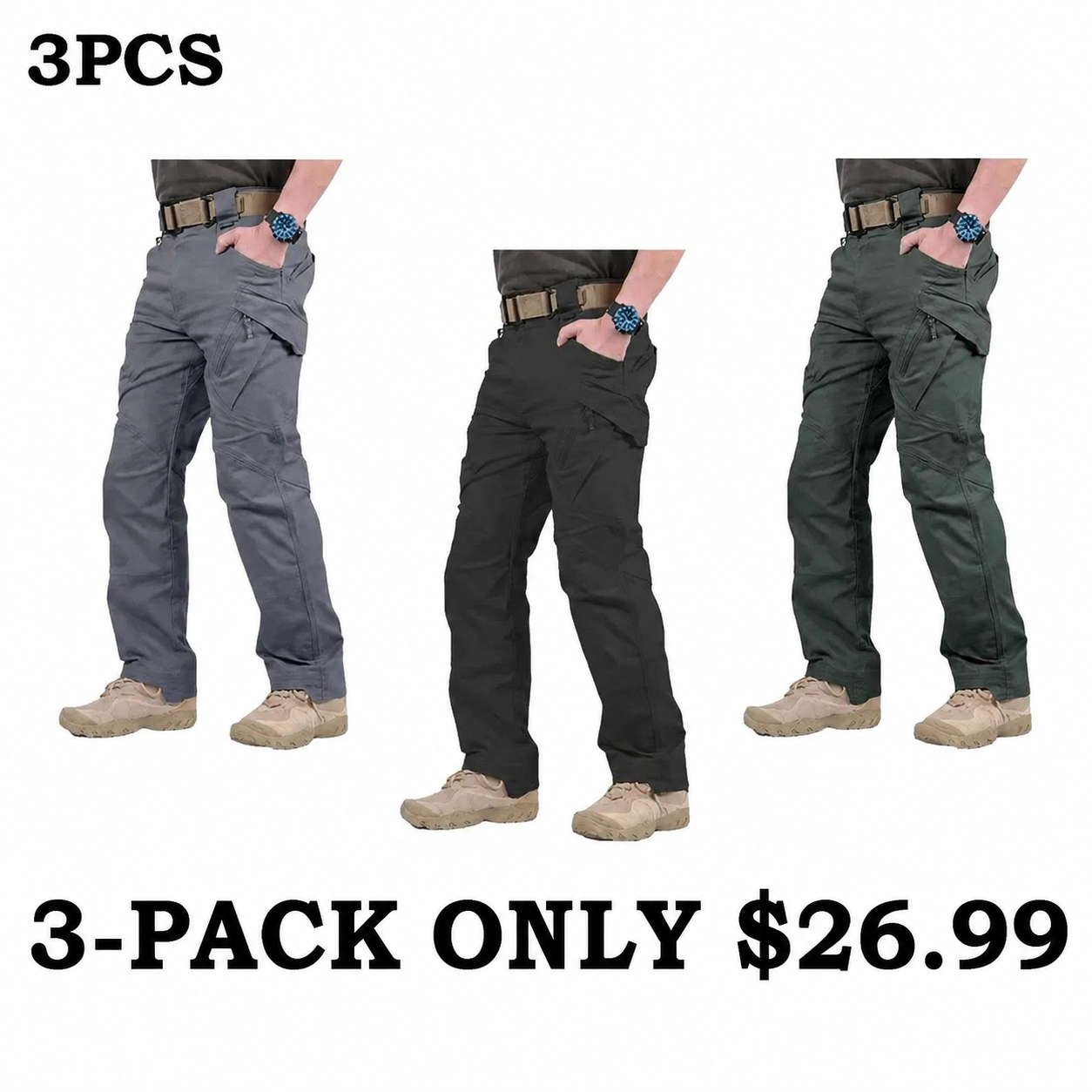 Men's Multi-Pocket Lightweight Casual Work Pants