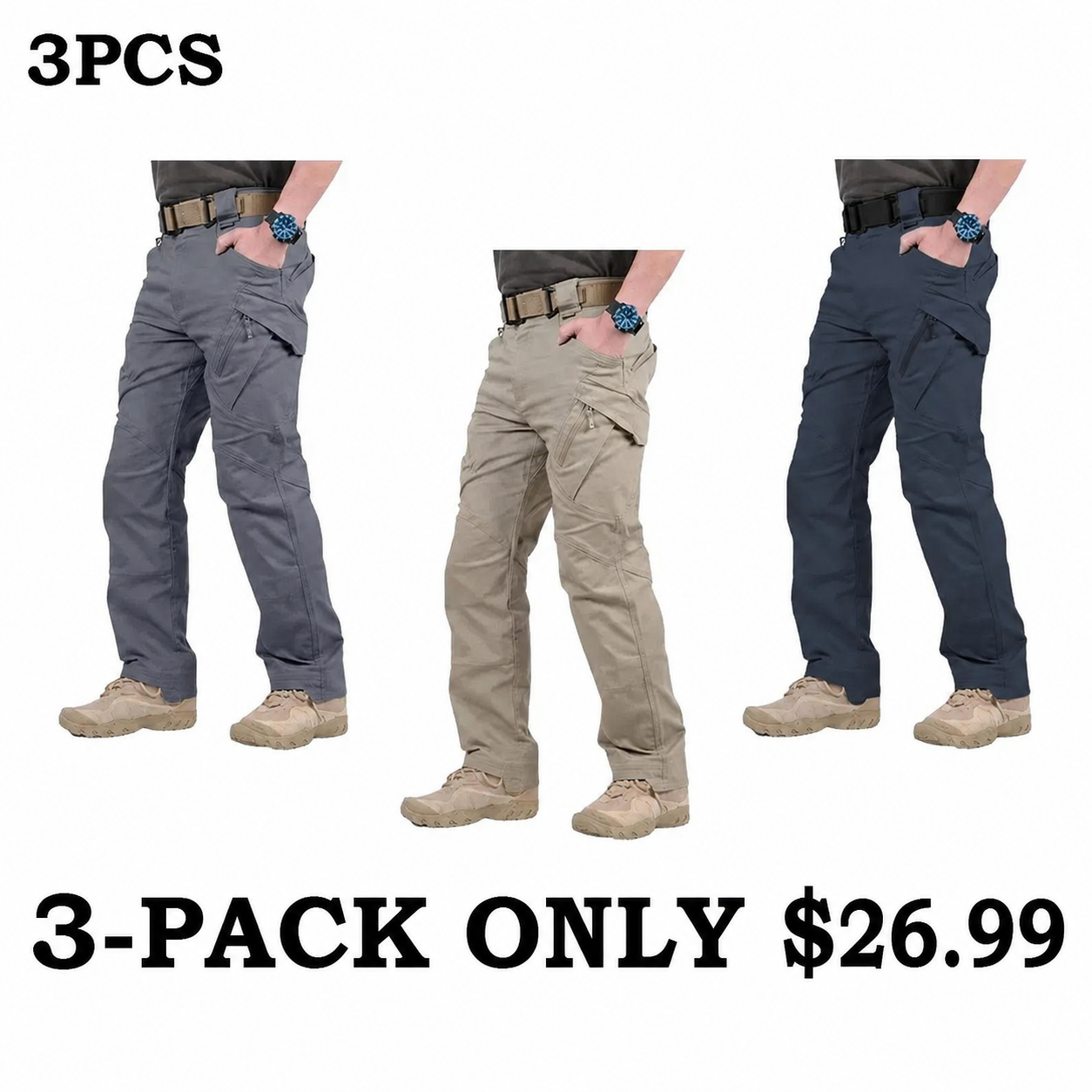 Men's Multi-Pocket Lightweight Casual Work Pants