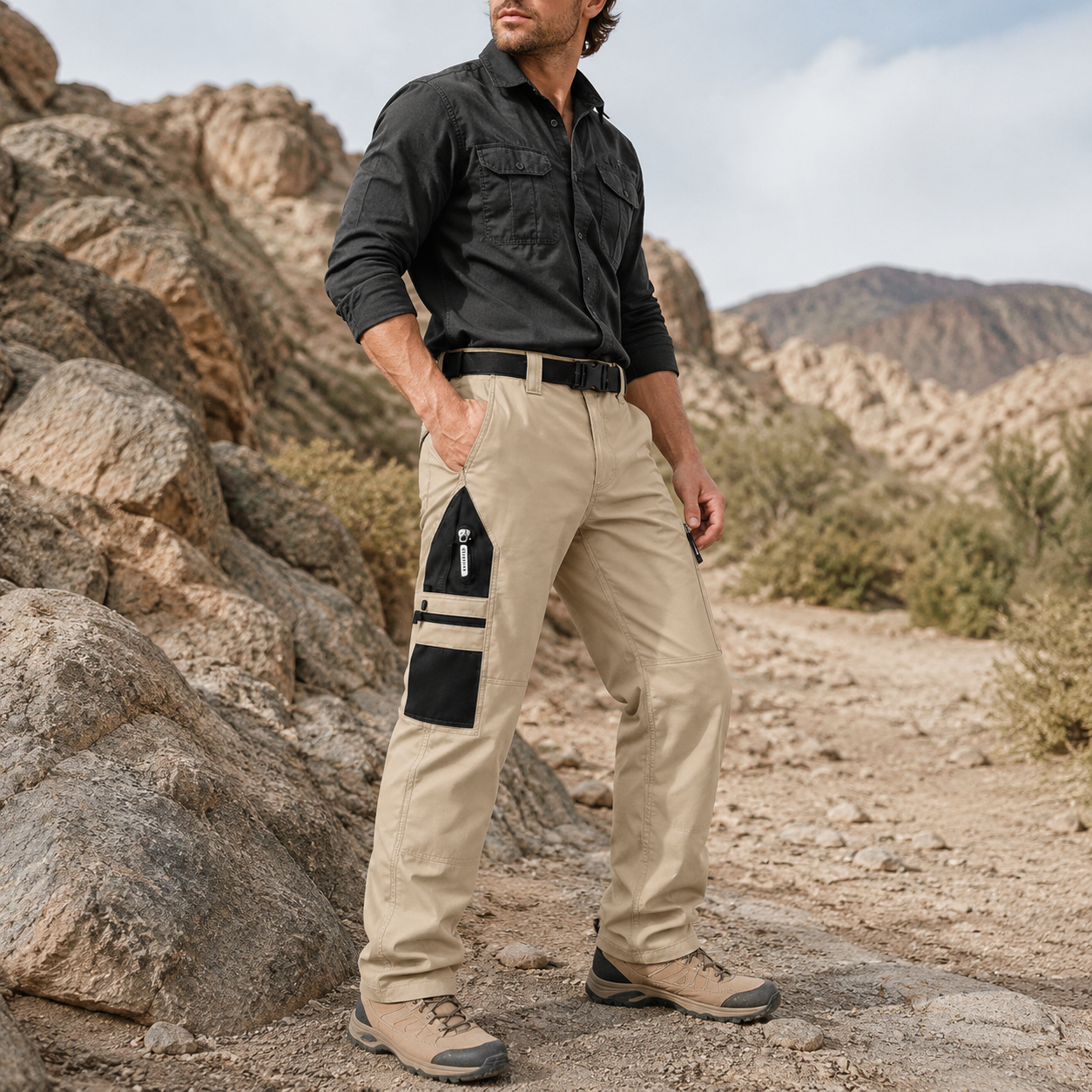 TEST DRAFT - Men's Multi-Pocket Tactical Cargo Pants 5-Color Set