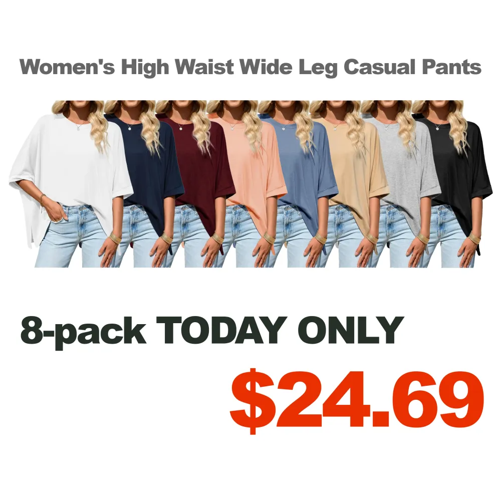 Women's Oversized Batwing Short Sleeve Tops