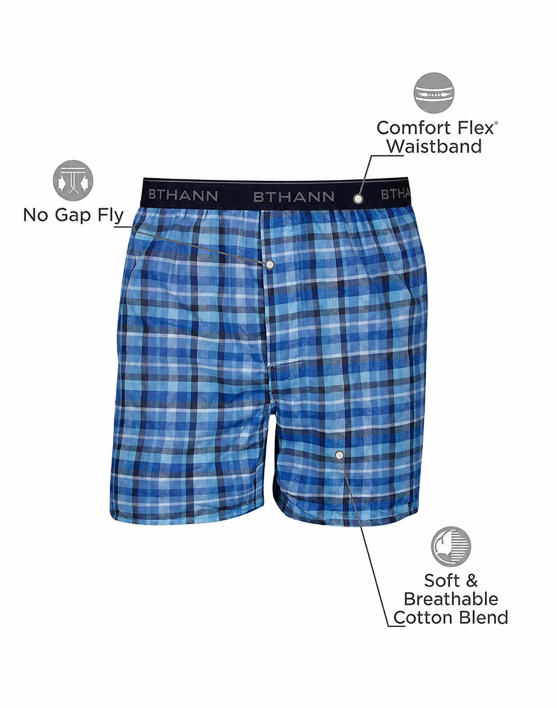 Men's Woven Boxer, 10-PACK / 5-PACK