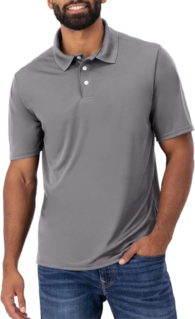 Men's Cool Short-sleeve polo shirt with three-button placket