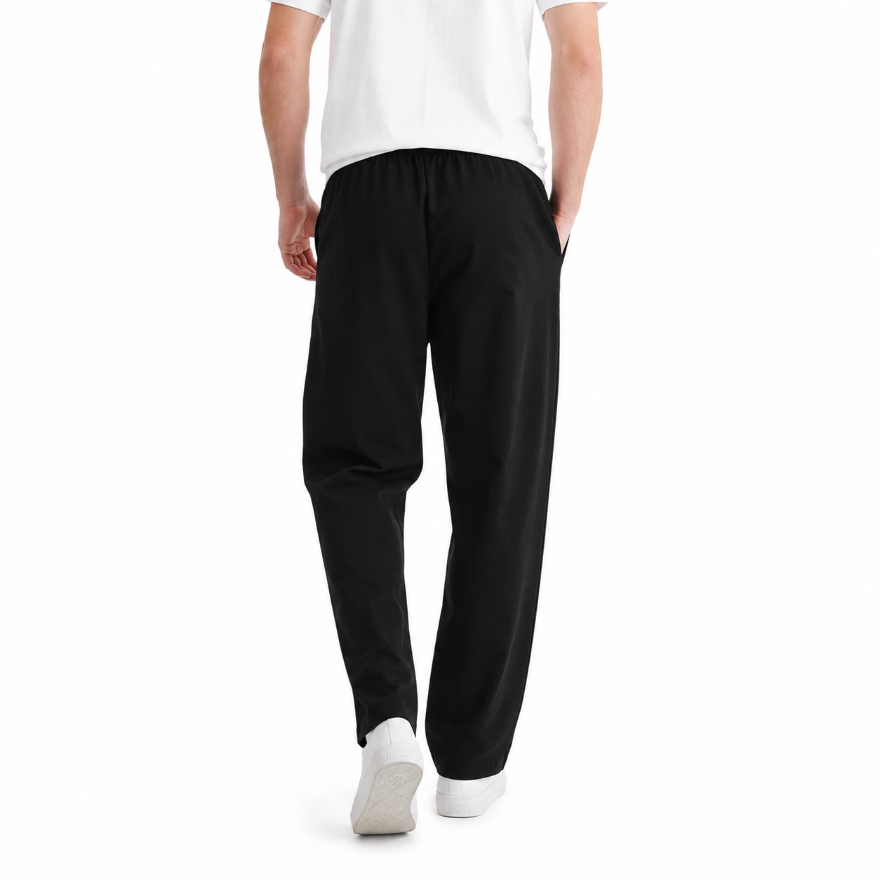 Value Bundle 8-Pack Men's Lightweight Elastic-Waist Straight-Leg Lounge Pants, Breathable Relaxed Casual Fit