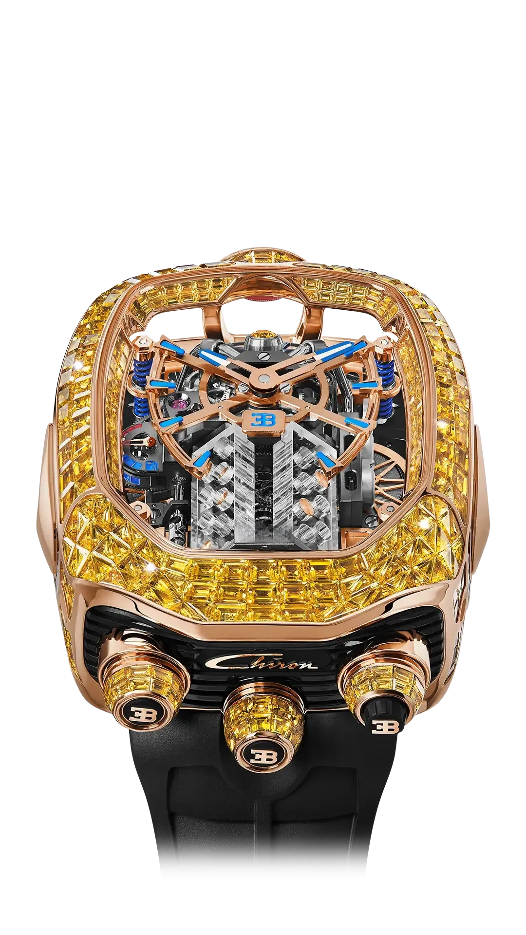 Bugatti Chiron Tourbillon Baguette |  Yellow Sapphires