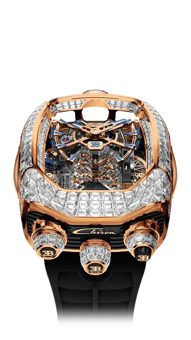 Bugatti Chiron Tourbillon Baguette |  Rose Gold