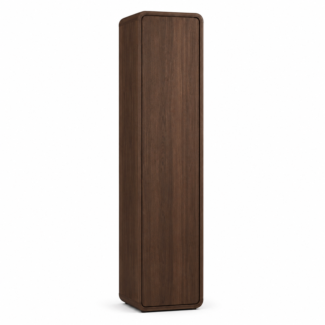 Bad Seitenschrank Nussbaum Dunkel 35x35x150 cm mit gerundeten Kanten-FurnaroHome