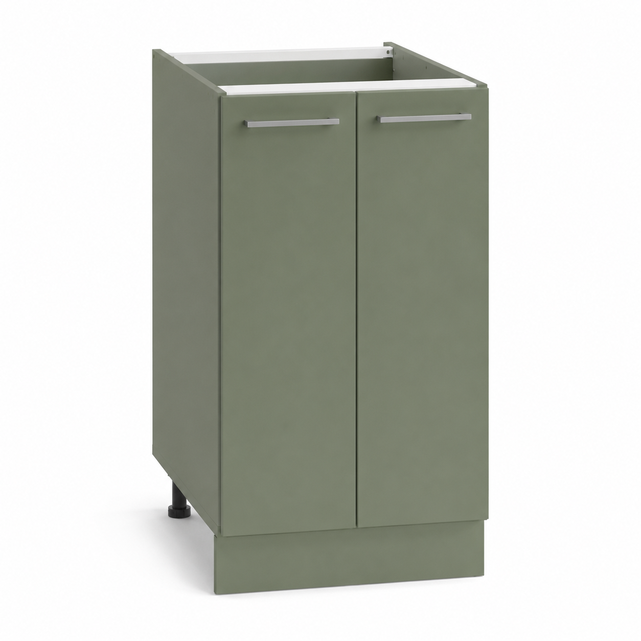 Schmaler Spülenunterschrank Salbeigrün 60x55x85 cm für Singleküchen-FurnaroHome