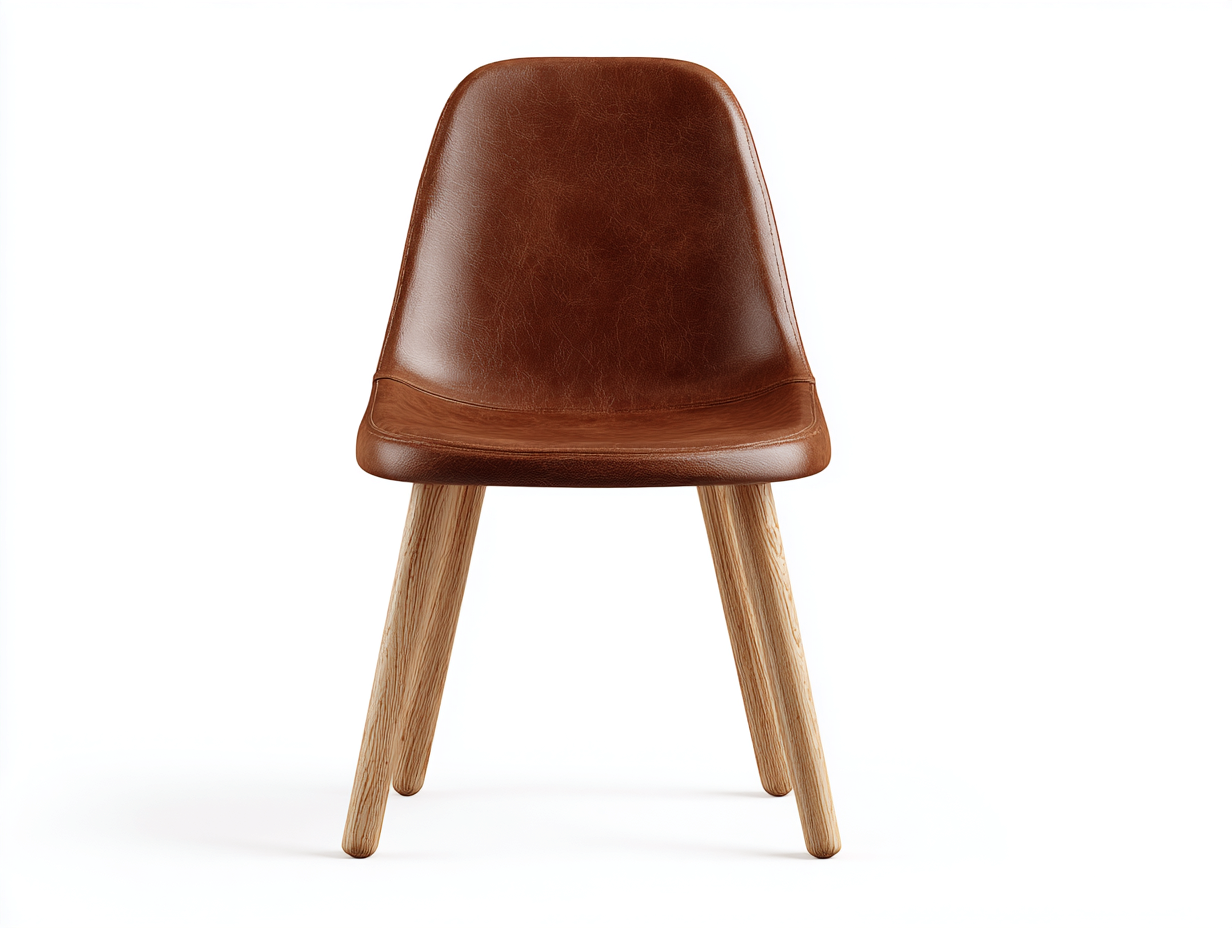 Sillas de comedor de piel sintética 45x50x85 cm - marrón - diseño moderno para comedor-Monavahaven