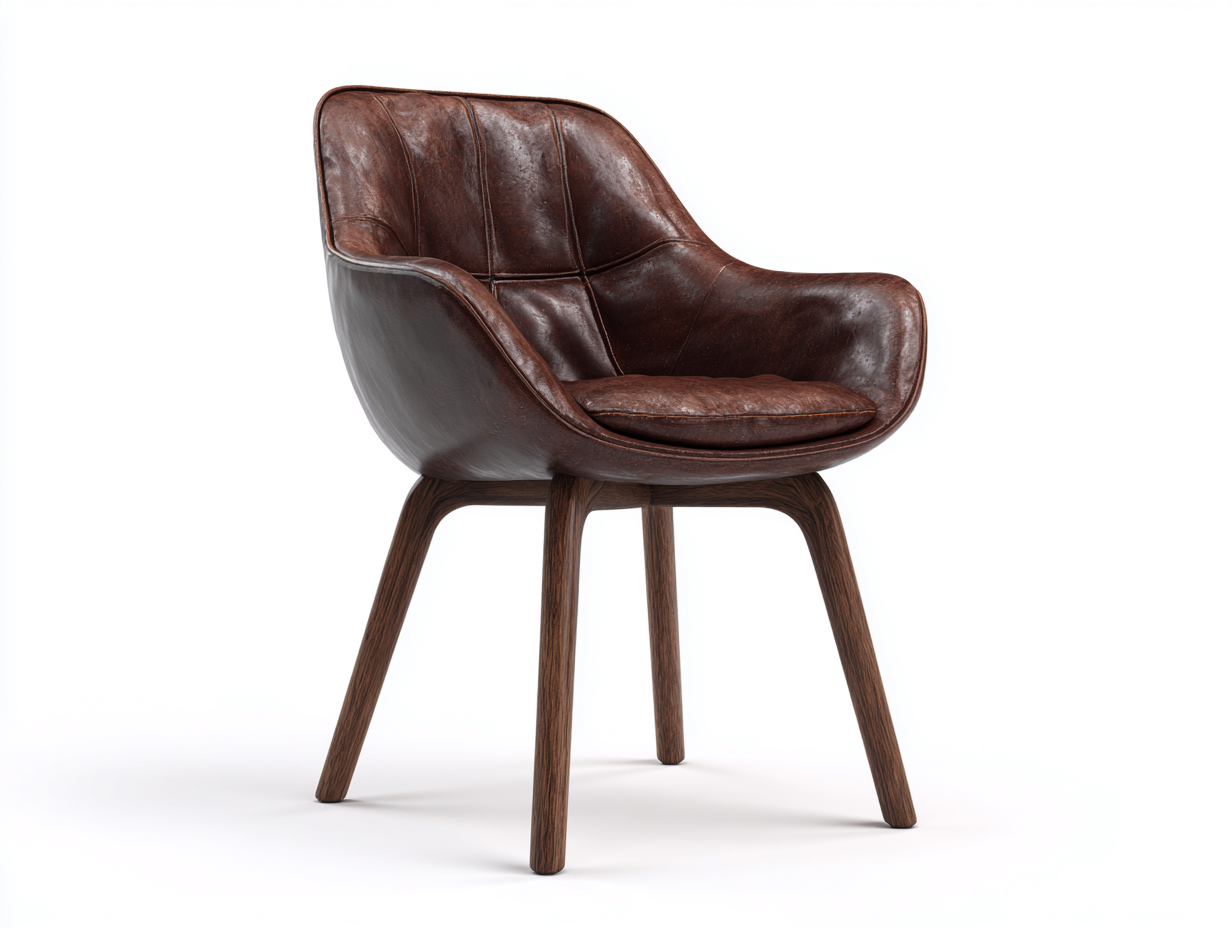 Sillas de comedor de piel sintética 55x60x85 cm - marrón oscuro - diseño moderno para comedor-Monavahaven