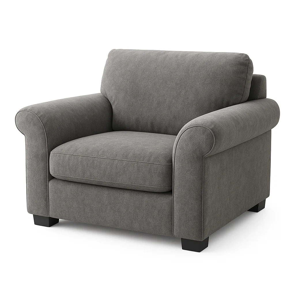 Fauteuil en tissu Gris 90x80x85 cm-LUXFUR NITA