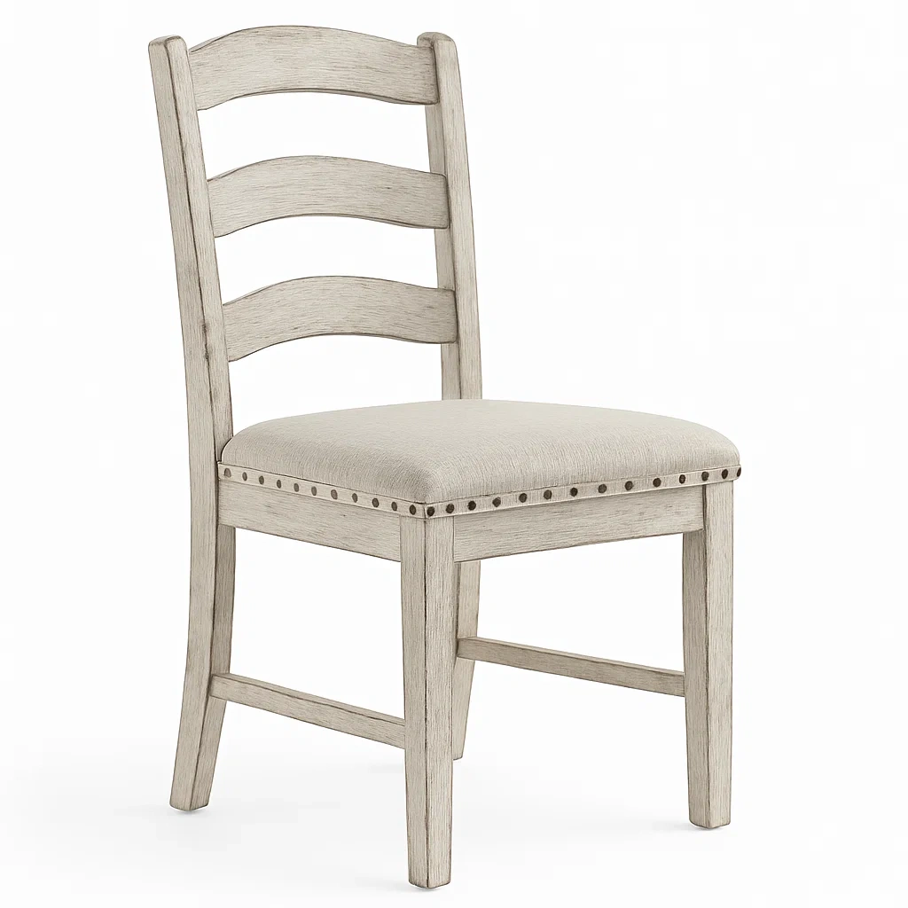 Chaise en bois avec assise en polyester Chêne et Beige-LUXFUR NITA