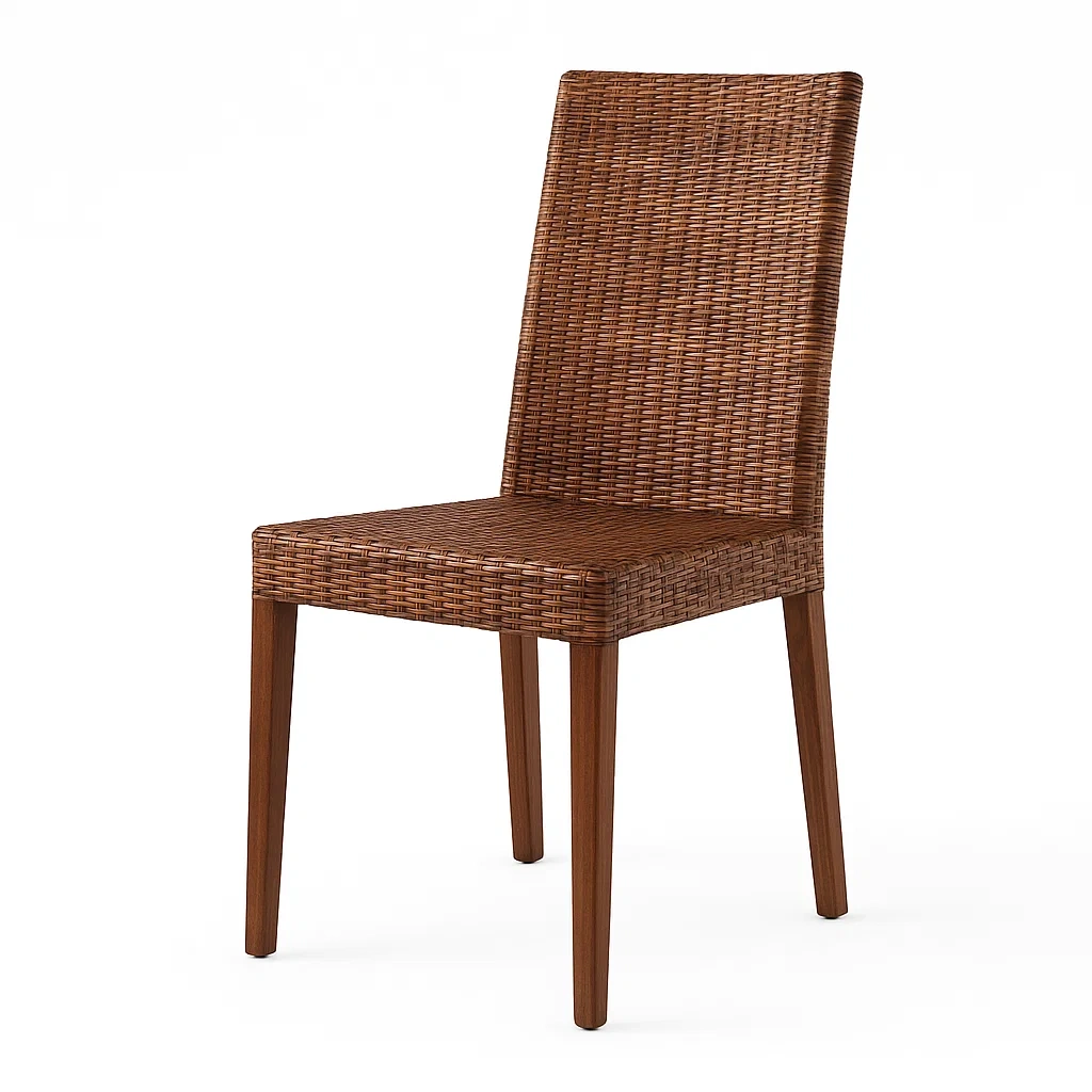 Chaise de salle à manger en rotin Marron-LUXFUR NITA