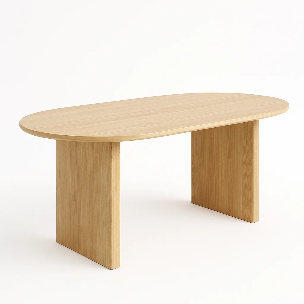 Table à manger ovale en bois 180 x 90 x 75 cm-LUXFUR NITA