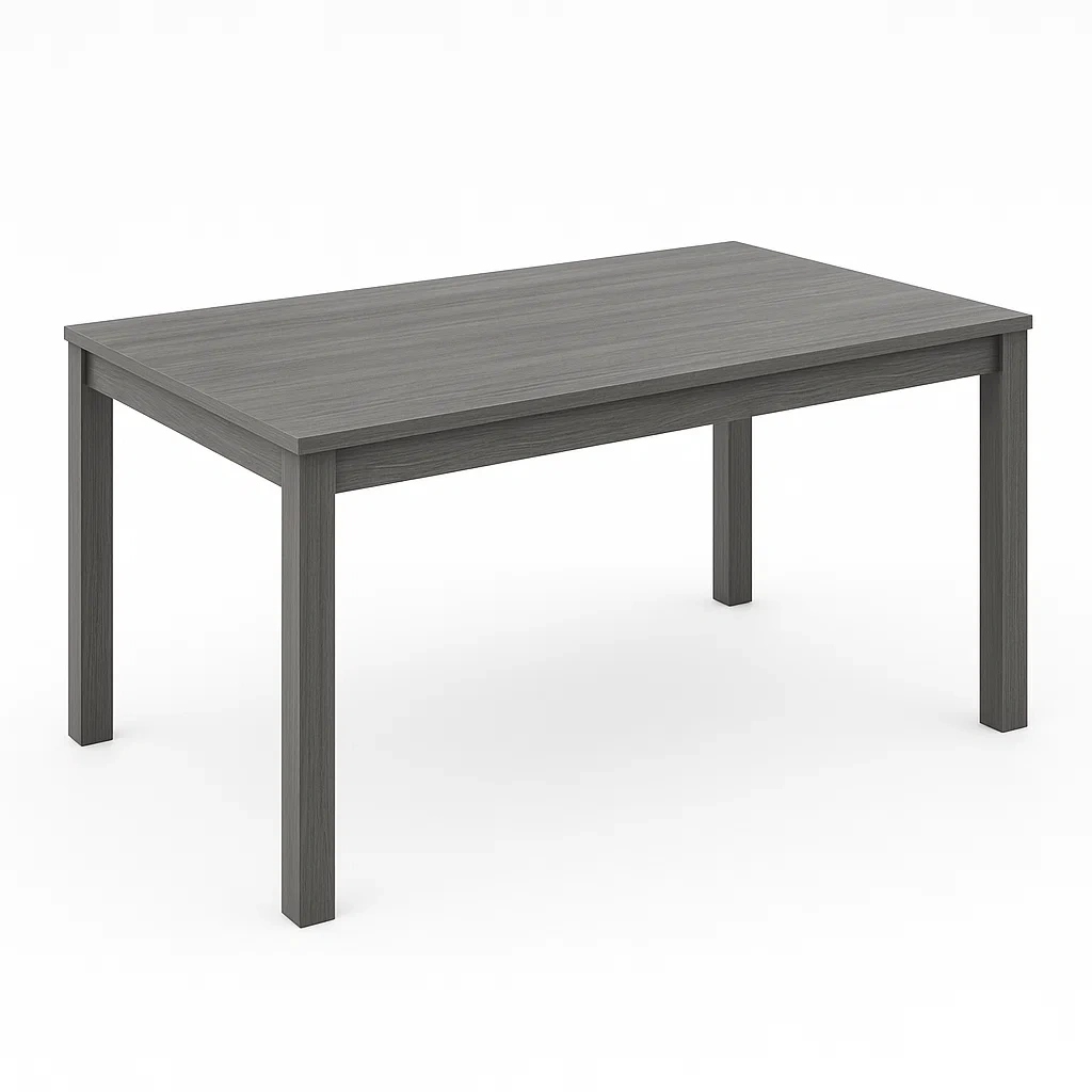 Table rectangulaire en MDF gris 140x85x75 cm-LUXFUR NITA