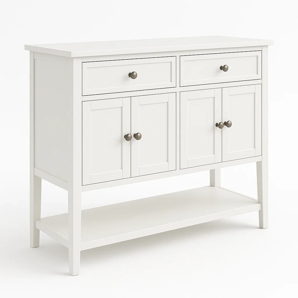 Buffet en bois avec tiroirs et portes-LUXFUR NITA