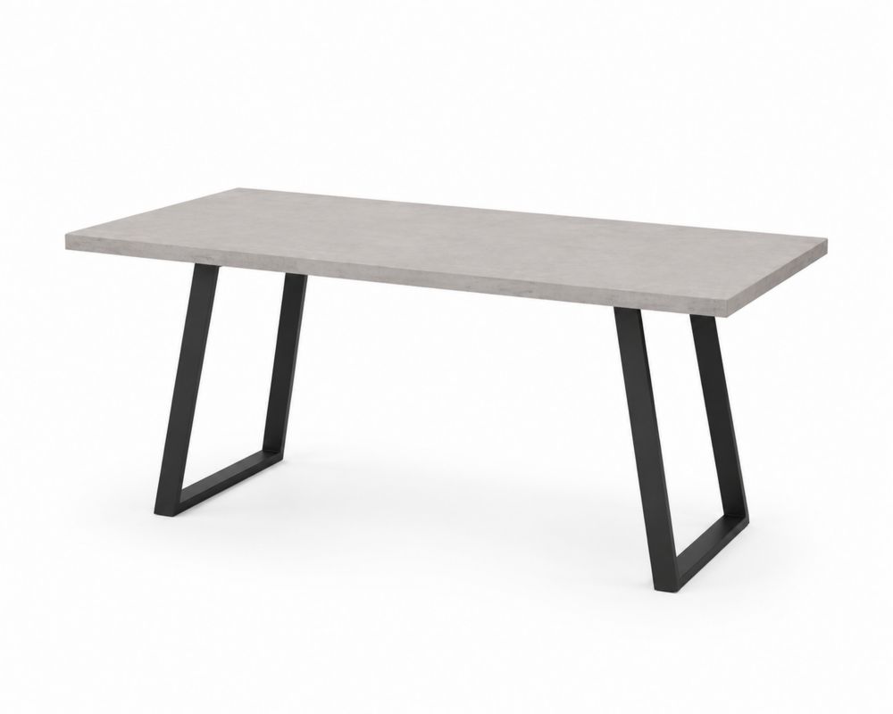Tavolo da pranzo rettangolare in legno e metallo Grigio/Nero
