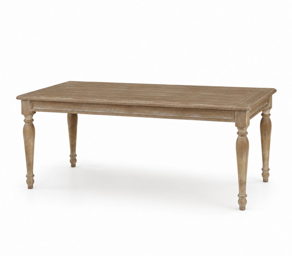 Tavolo da pranzo rettangolare in legno di quercia 150x90x75 cm Marrone
