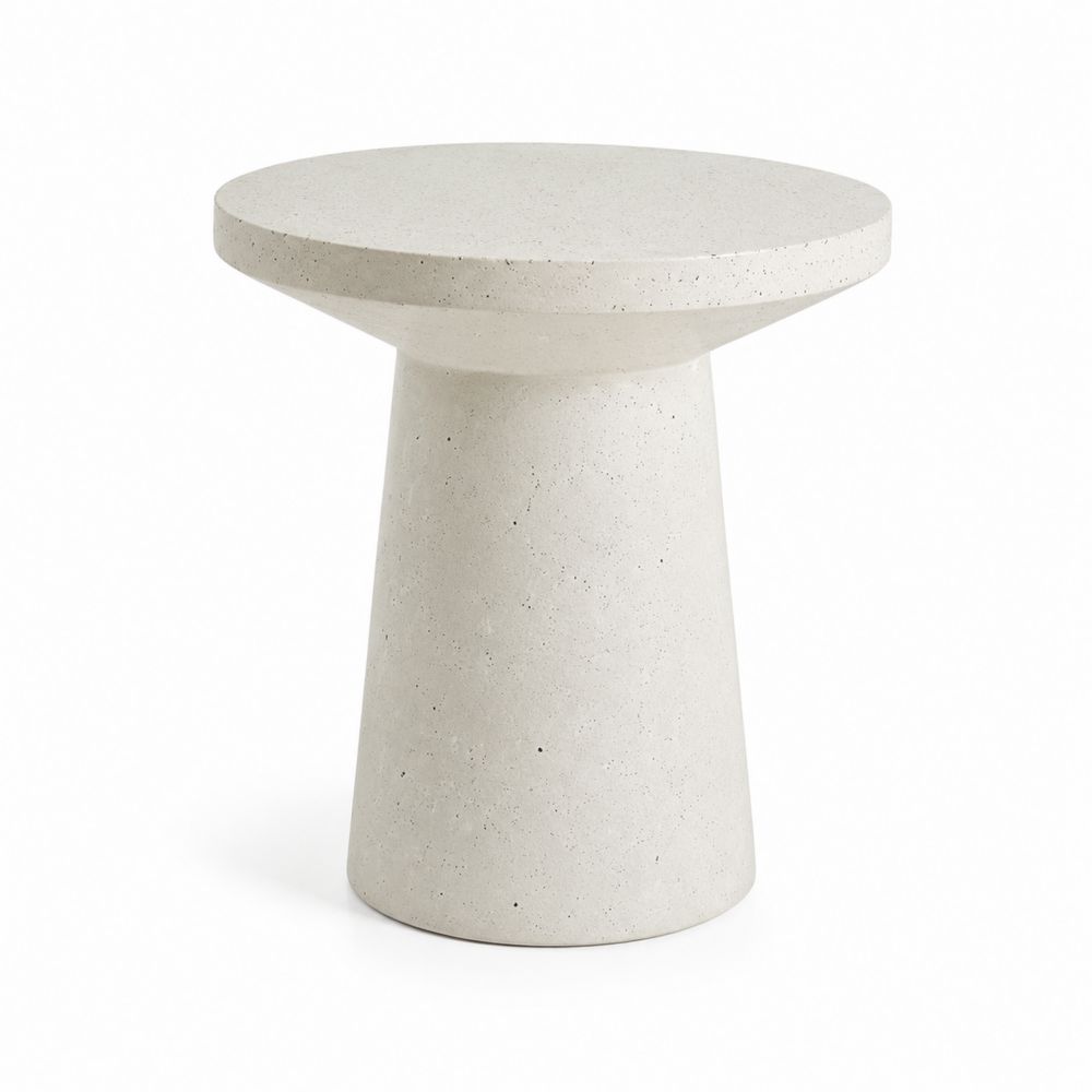 Tavolino rotondo in cemento, diametro 40 cm, altezza 50 cm