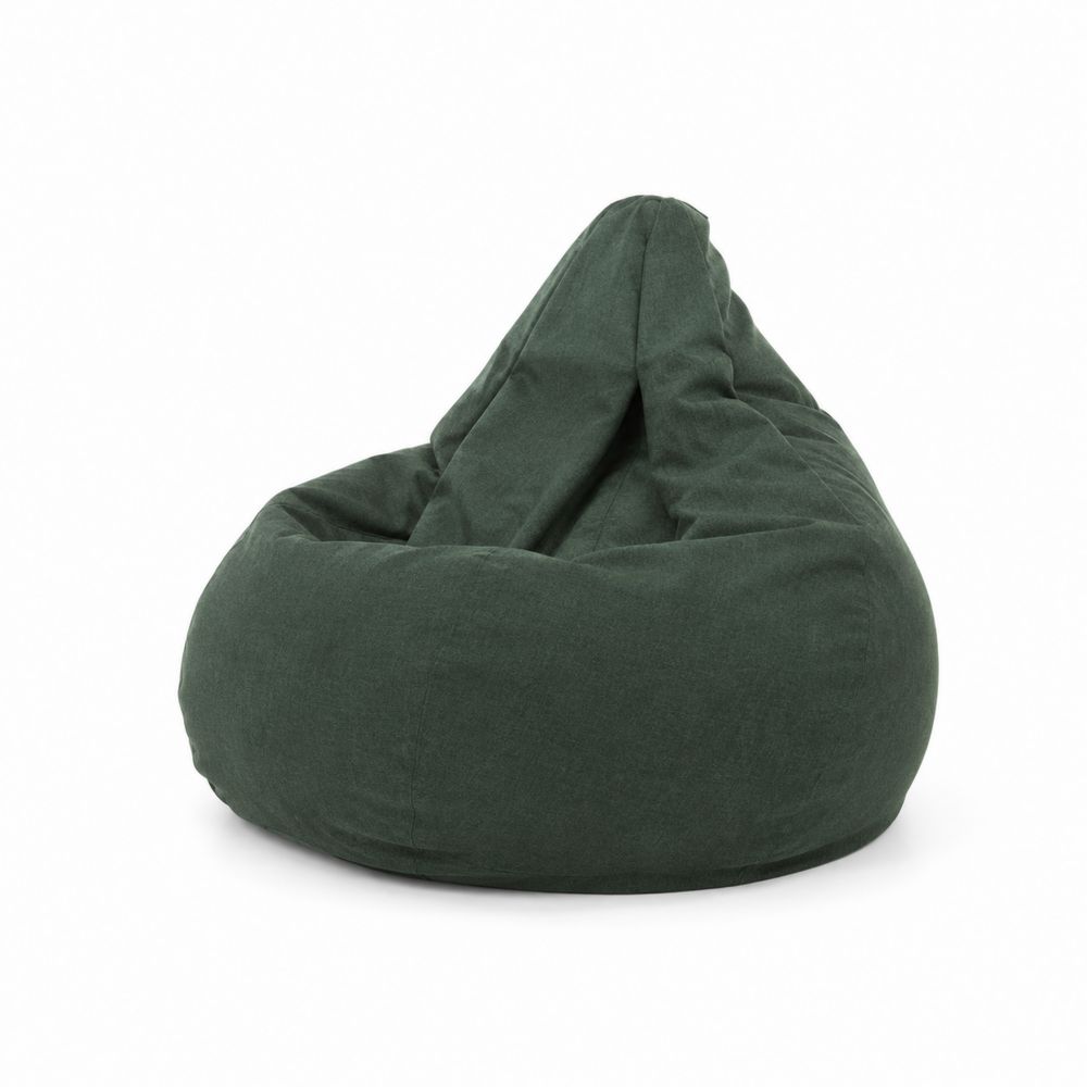 Poltrona sacco in cotone 85x85x100 cm Verde