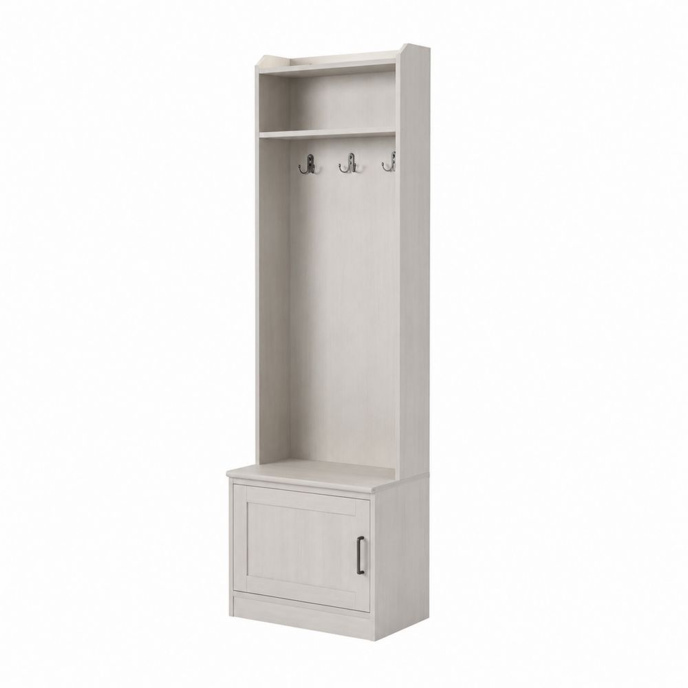 Appendiabiti con Ripiani in Legno MDF Grigio
