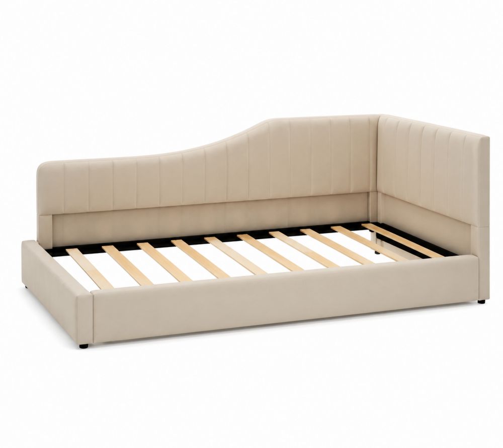 Letto singolo con testiera imbottita, 200cm x 90cm