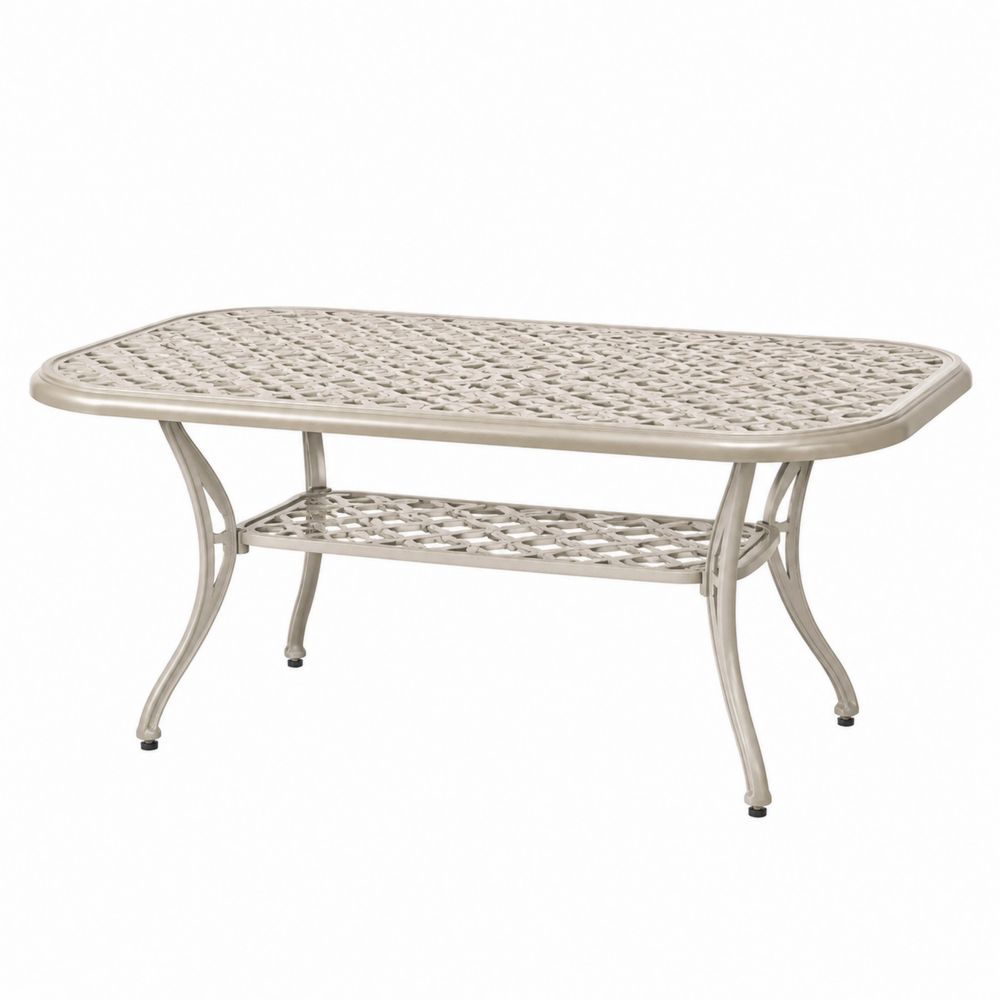 Tavolo rettangolare in metallo intrecciato 150x90 cm