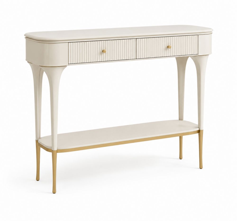 Consolle in MDF con gambe in metallo