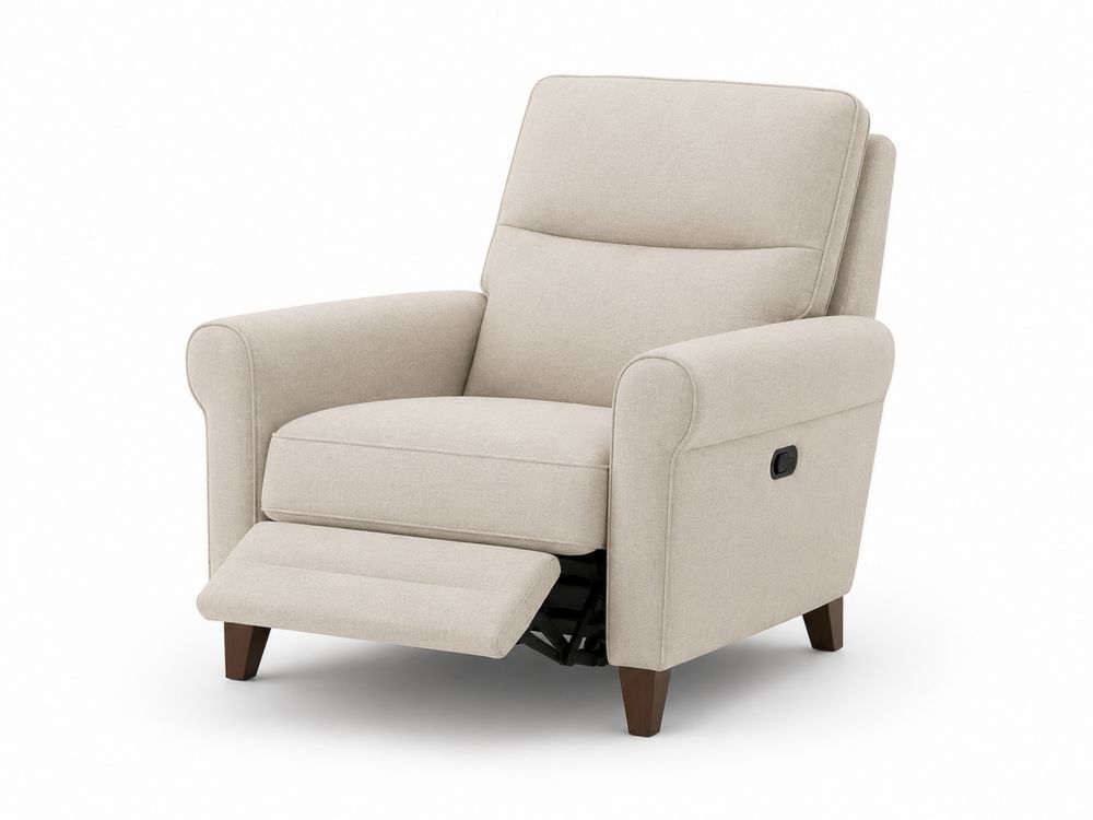 Poltrona Reclinabile in Tessuto Poliestere Beige
