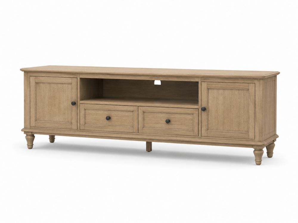 Mobile TV in legno di rovere con cassetti
