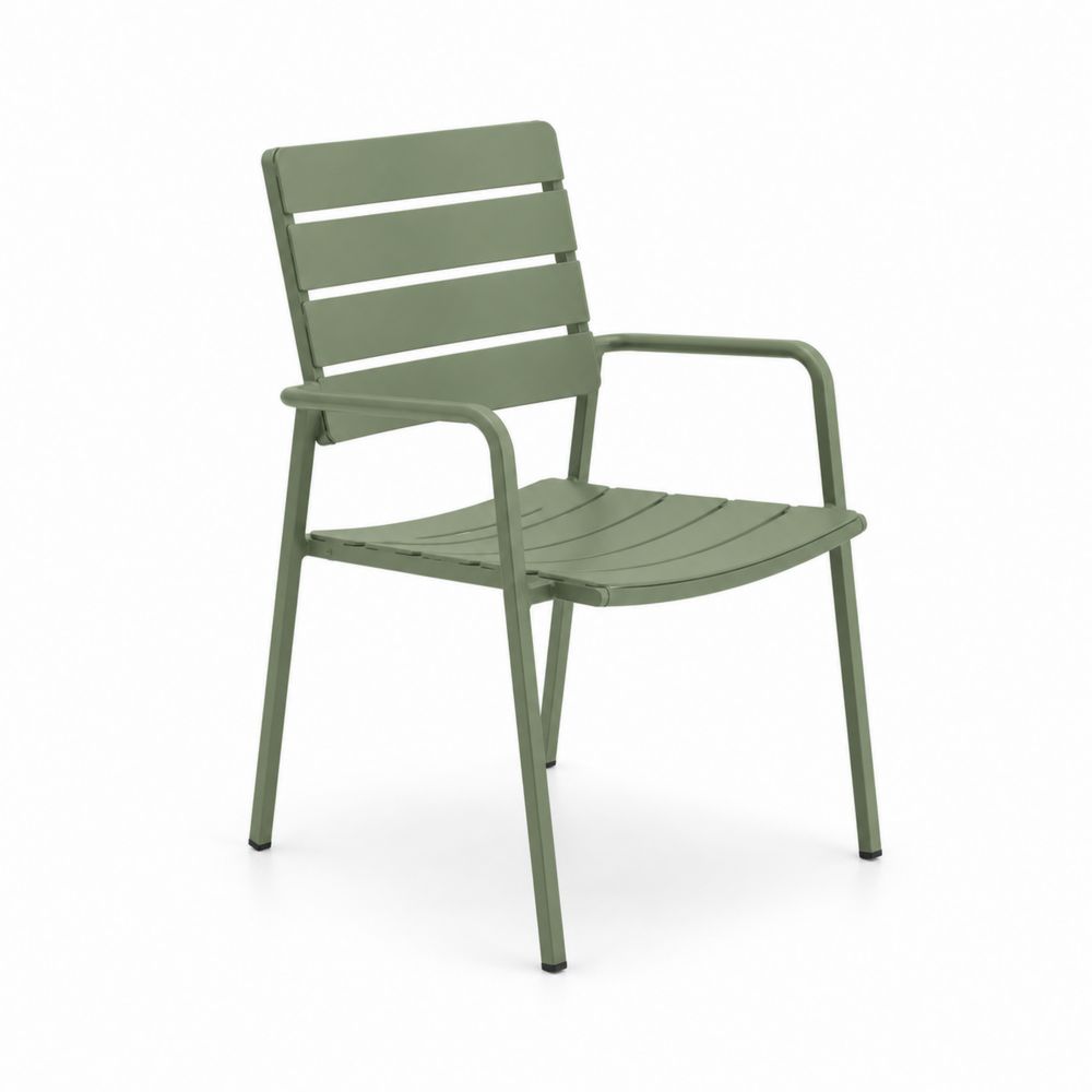 Sedia in metallo per esterno 55x60x85 cm Verde