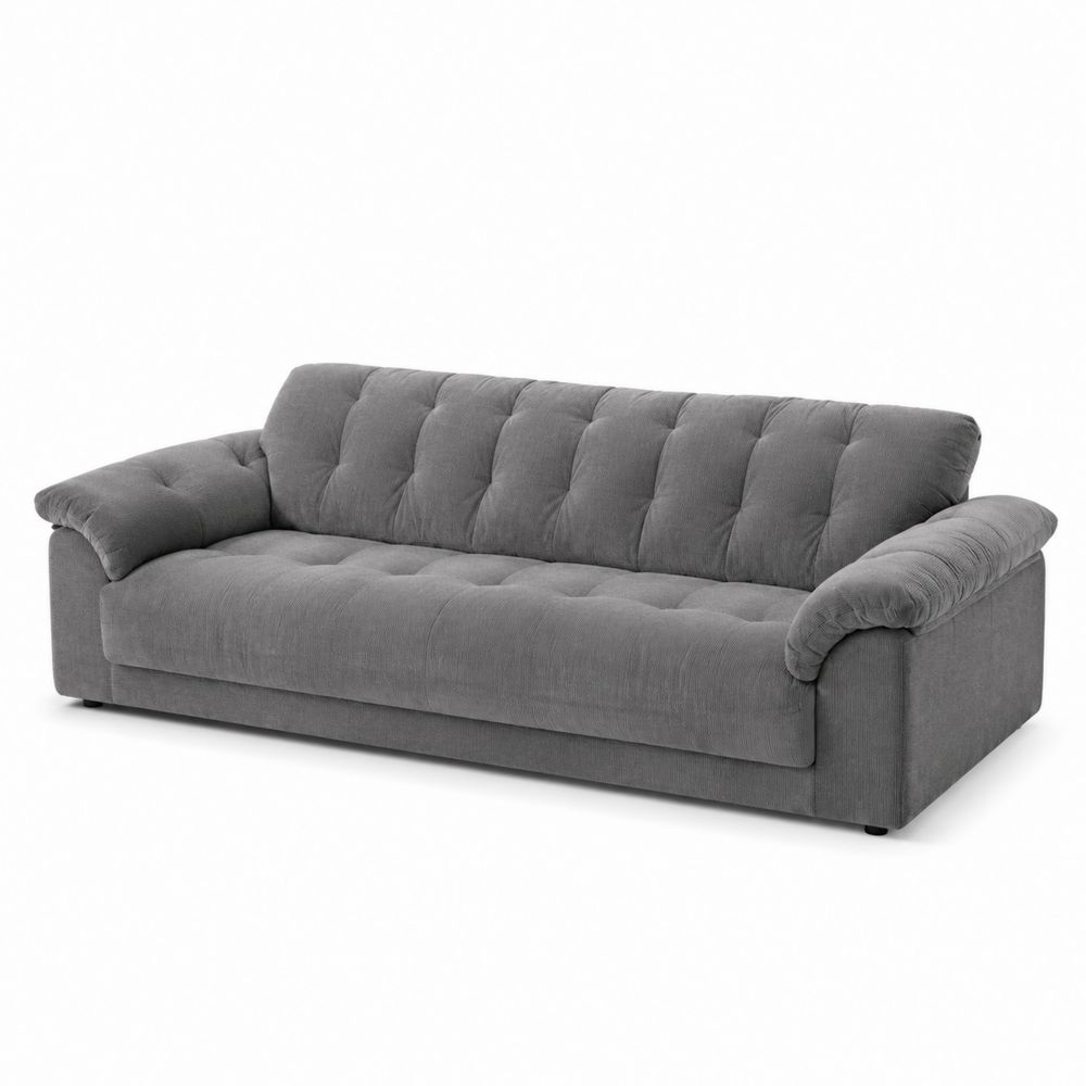 Sofa 3-osobowa Szary Tkanina 200x90x85 cm