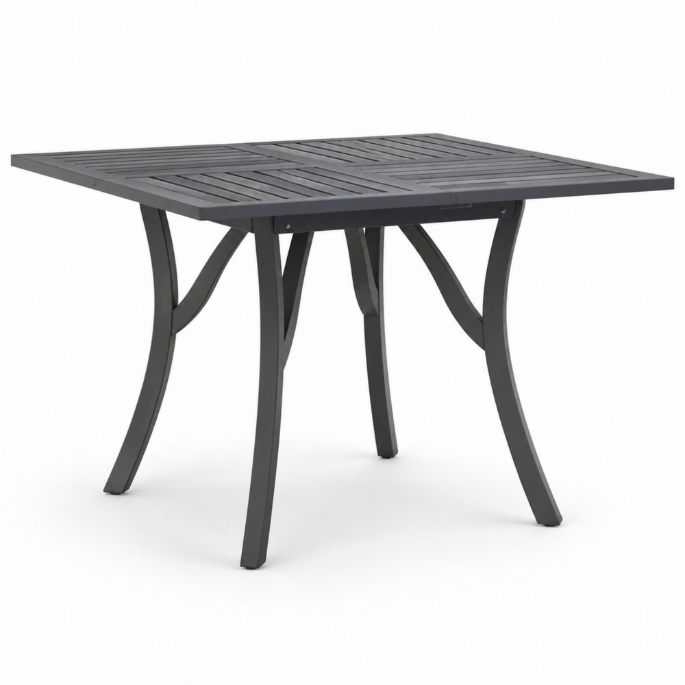 Stół ogrodowy aluminiowy kwadratowy 90x90 cm Antracyt