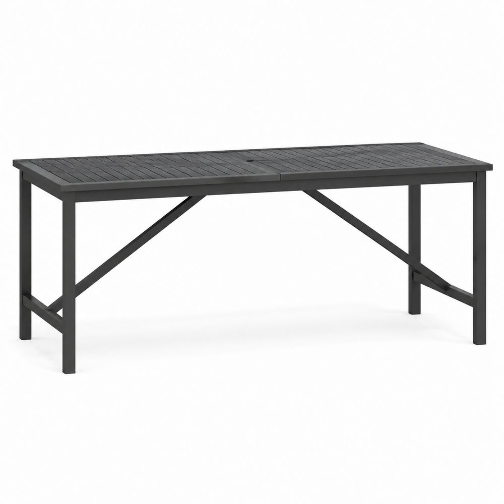 Stół ogrodowy prostokątny aluminiowy czarny