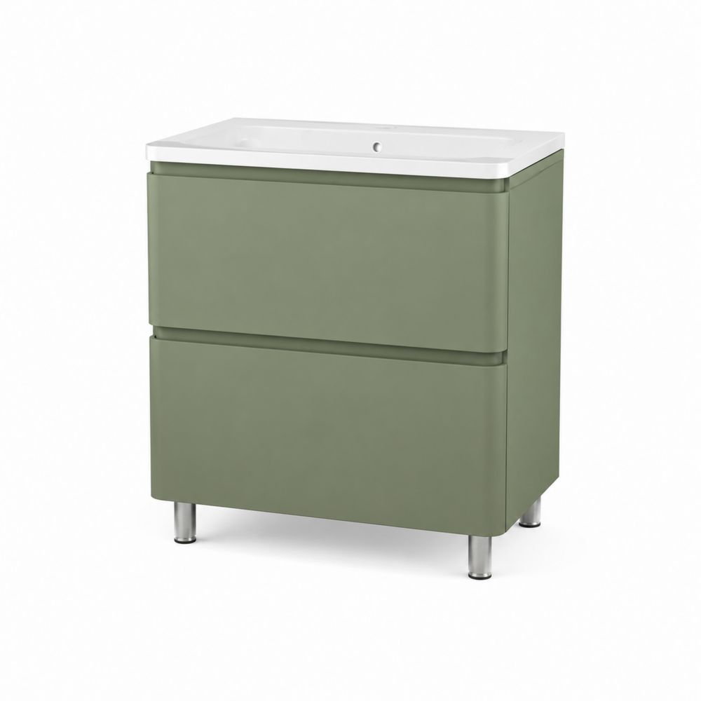 Stojąca szafka pod umywalkę 60x85x45 cm MDF Zielona